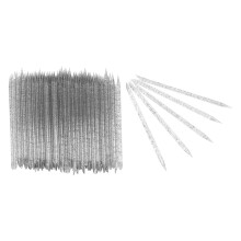 (Black) 100pcs Yellow Cuticle Pusher Sticks