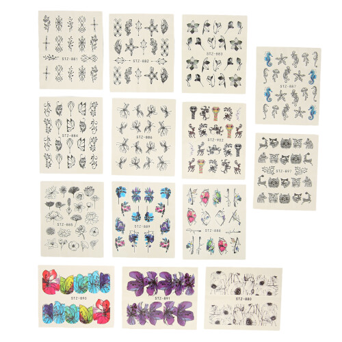 14pcs Eco-Friendly Long Lasting Toenail Stickers