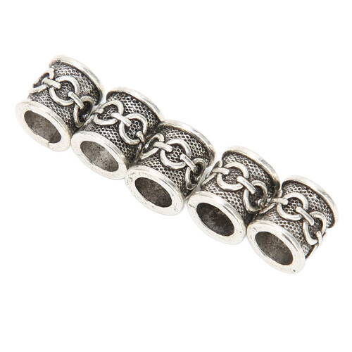 5x Bartbeads Alu Haarperlen Zöpfe DIY Schmuck 2