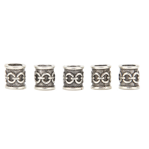 5x Bartbeads Alu Haarperlen Zöpfe DIY Schmuck 1