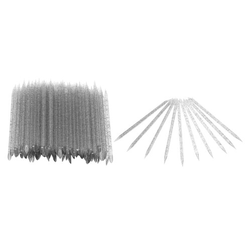 (Black) 100pcs Yellow Cuticle Pusher Sticks 1