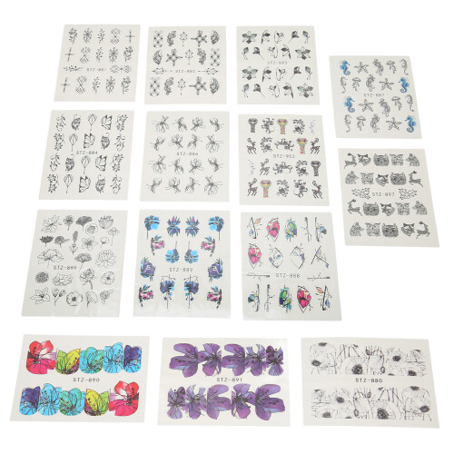 14pcs Eco-Friendly Long Lasting Toenail Stickers 1