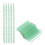(Green) 100pcs Yellow Cuticle Pusher Sticks 4