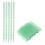 (Green) 100pcs Yellow Cuticle Pusher Sticks 5