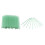 (Green) 100pcs Yellow Cuticle Pusher Sticks 2