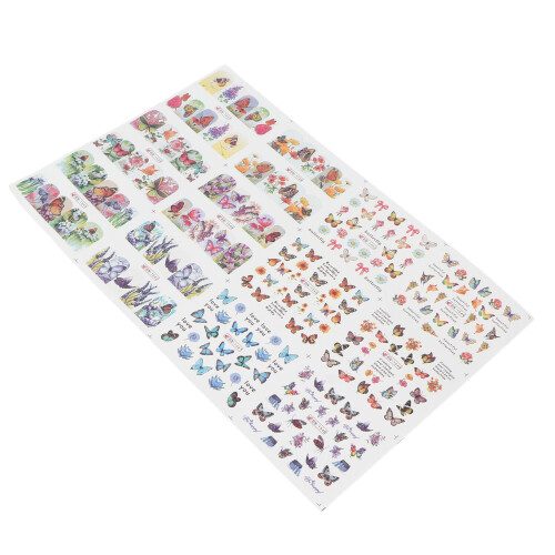 DIY Water Transfer Butterfly Nail Art Stickers Tips 1