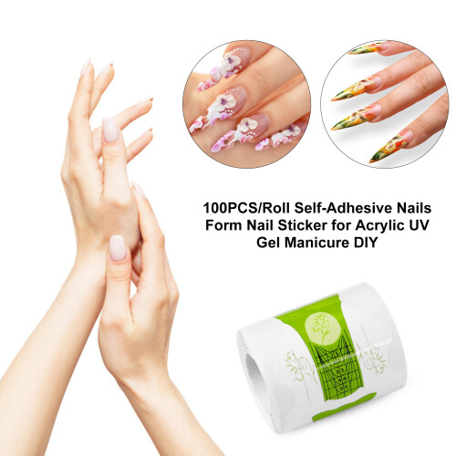 100Pcs Nail Forms Butterfly UV Gel Extensions 2