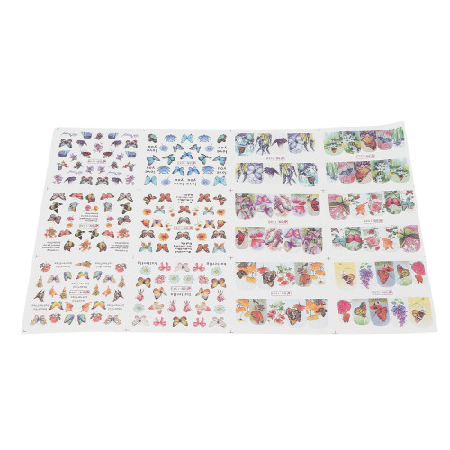 DIY Water Transfer Butterfly Nail Art Stickers Tips 2