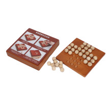 Wooden Travel Chess Set Portable Stress Relief Game for Elderly