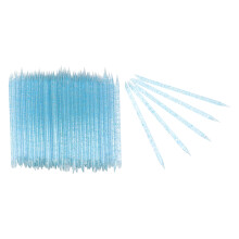 (Blue) 100pcs Yellow Cuticle Pusher Sticks