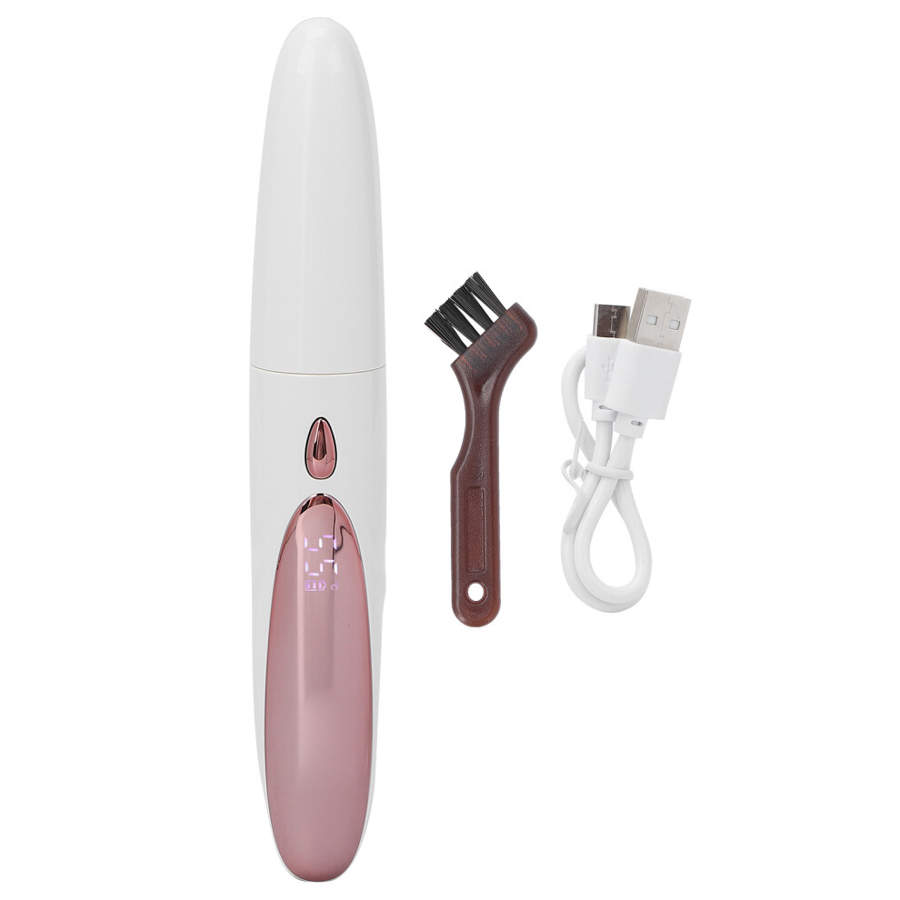 White (White) Rechargeable Heated Eyelash Curler Silicone Brush Head For Women