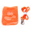 (Orange) Verstellbare Friseurschere-Tasche mit Schultergurt, Gelb 1