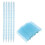 (Blue) 100pcs Yellow Cuticle Pusher Sticks 5