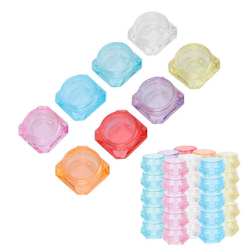 40x 3ml Probenbehälter, 8 Farben, luftdicht, tragbar 2