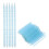 (Blue) 100pcs Yellow Cuticle Pusher Sticks 4