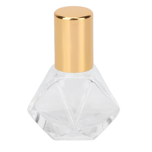 (Gold Lid) Glas-Parfümroller 8ml Ätherisches Öl Roll-On Schwarzer Deckel