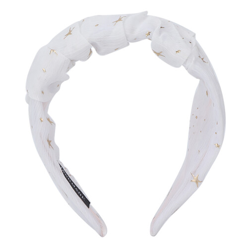 (White) Glitter hoofdband paars feest bruiloft