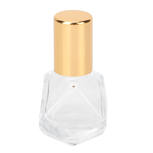 (Gold Lid) Glas-Parfümroller 8ml Ätherisches Öl Roll-On Schwarzer Deckel 1