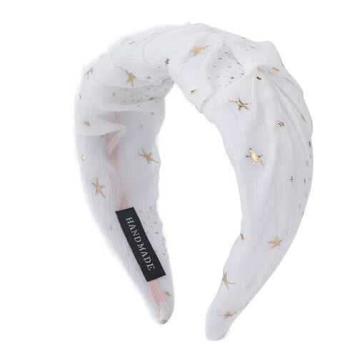 (White) Glitter hoofdband paars feest bruiloft 1