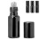 (Black) 3pcs Glass Perfume Roller Bottle 5ml Silver 4