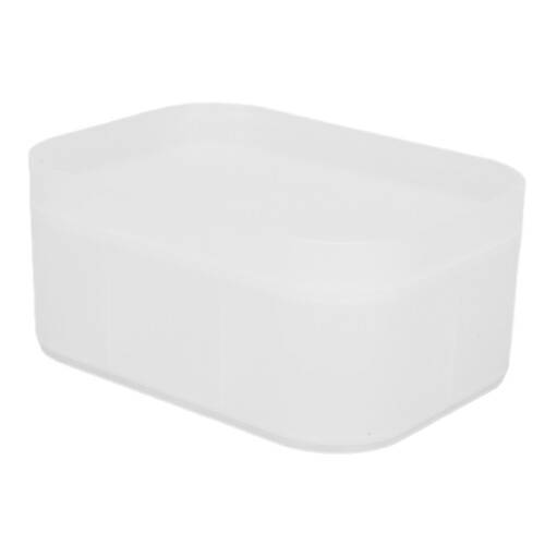 (Small White 6 Grid) Desktop Cosmetic Storage Box Small White 6 Grid 2