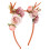 (Dark Pink) Bloem Rendier Gewei Hoofdband Donkerroze 5