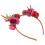 (Red) Bloem Rendier Gewei Hoofdband Donkerroze 3