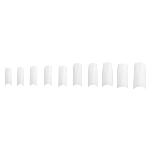 (N5346-01 White) Set 10 Unghie Posticce Bianche per Donna