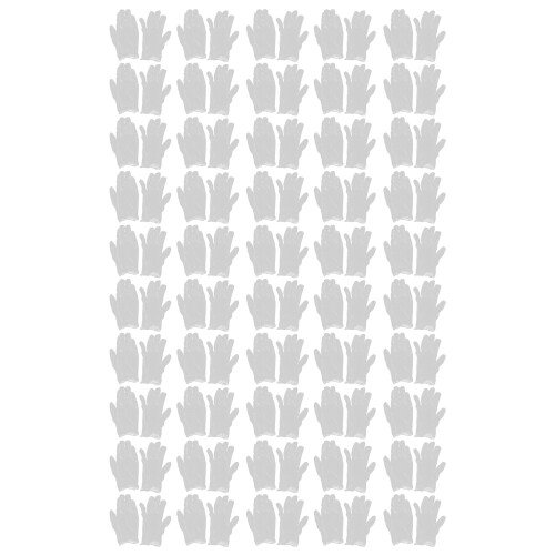 100pcs Disposable PVC Gloves Soft Translucent Waterproof L Size