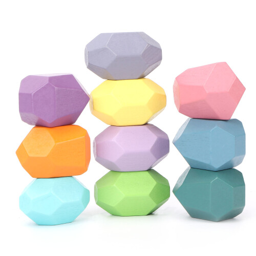 12pz Blocchi Equilibrio Legno Colorato Educativi 2