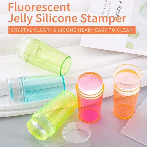 Siliconen Nagelstempel Set met Schraap 1