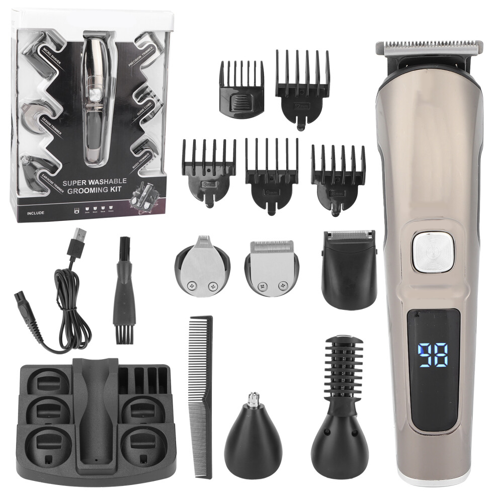 Rechargeable Hair Clipper Set Waterproof Mustache Shaver Trimmer