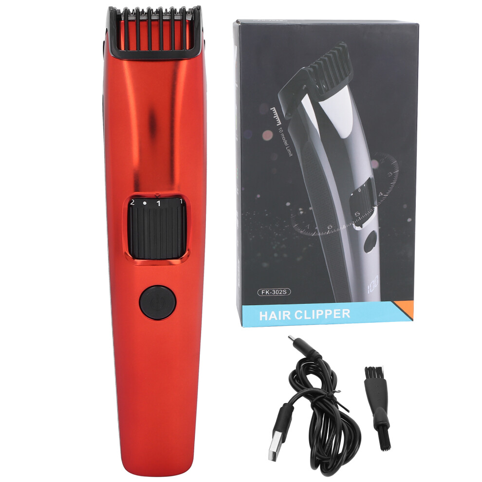 Red (Red) Rechargeable Electric Hair Clipper Salon Portable Trimmer