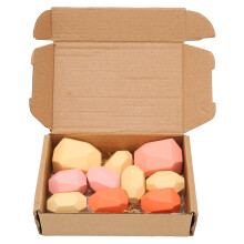 10pcs Wooden Balancing Stone Blocks Kids Building Game