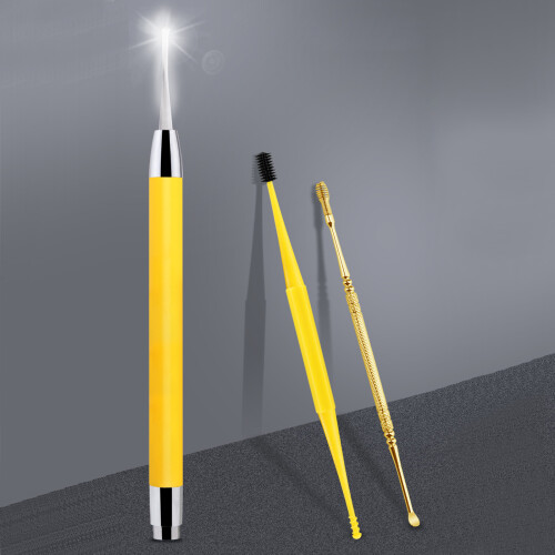 3er-Set Ohrenschmalzentferner mit Lichtspeicher-Koffer
