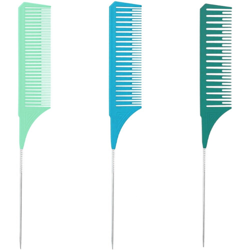 3-stks Rat Tail Highlighting Combs Salon