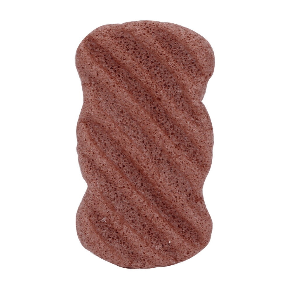 (Red) Plant Fiber Facial Sponge Washable Reusable White