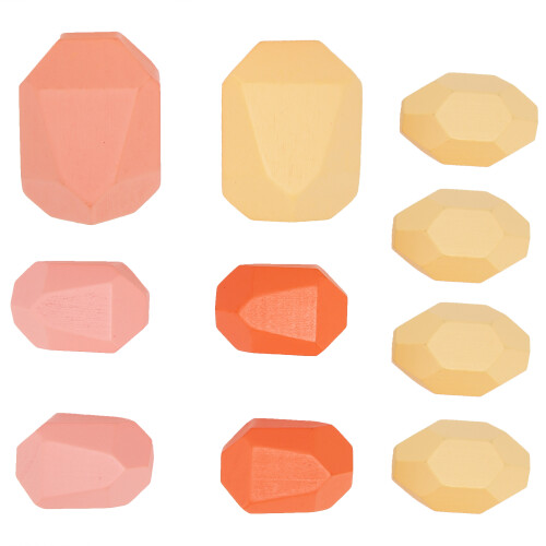 10pz Blocchi Legno Equilibrio Gioco Bambini 1