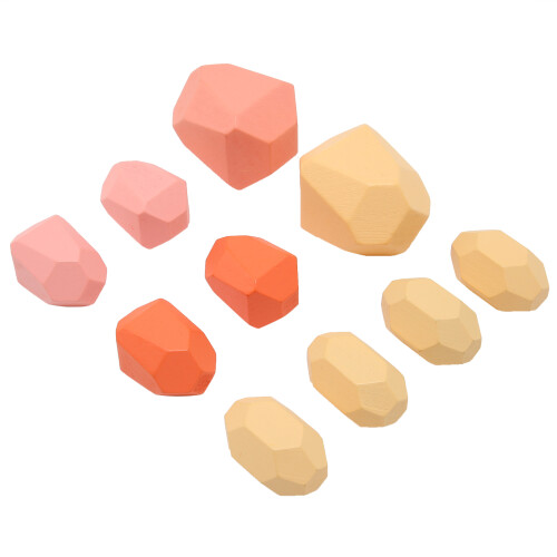 10pz Blocchi Legno Equilibrio Gioco Bambini 2