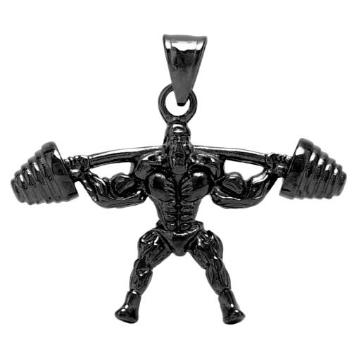 (Black) Titanium Steel Weight Lifter Zipper Pulls Black