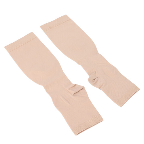(S) Breathable Open Toe Compression Socks Nylon Hiking Running 1
