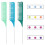 3-stks Rat Tail Highlighting Combs Salon 3