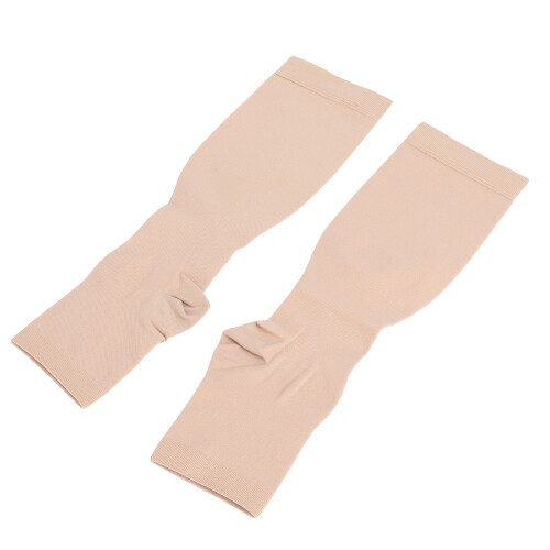 (S) Breathable Open Toe Compression Socks Nylon Hiking Running 2