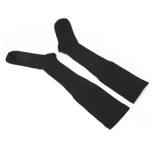 (S/M) Compression Socks Elastic Breathable Running Men Women Black S/M 2