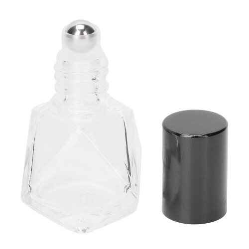 (Black Lid) Glas-Parfümroller 8ml Ätherisches Öl Roll-On Schwarzer Deckel 2