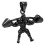 (Black) Titanium Steel Weight Lifter Zipper Pulls Black 2