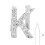 (K Silver) Silberner Zahnschmuck mit Buchstaben Hip-Hop 1