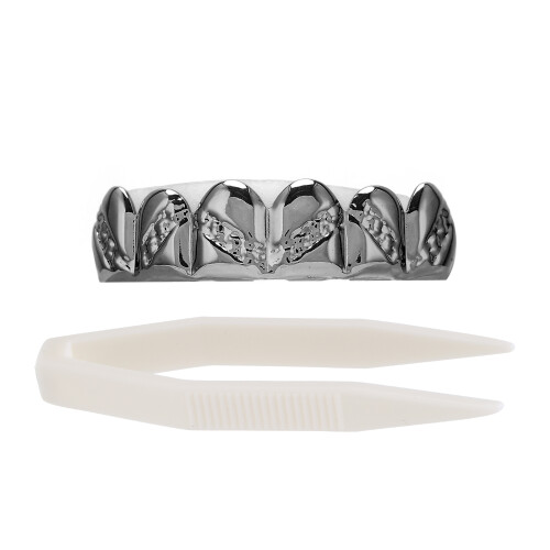 (Black) Bracciale Denti Placcati Nero Halloween