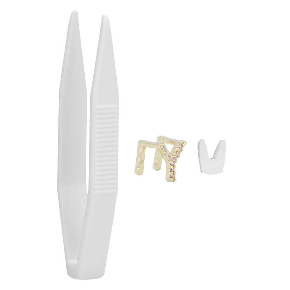 (Gold Y) Capital Letter False Tooth Braces Single Hip Hop Gold Z