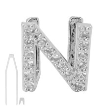 (N Silver) Goldener Zahnschmuck mit Buchstaben Hip-Hop